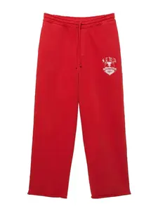 Pull&Bear Nohavice 'VARSITY STWD'  červená / šedobiela