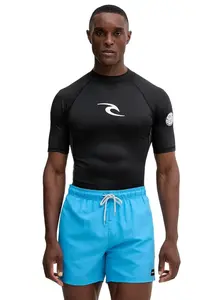 Rip curl pánské tričko Waves Upf Perf Black | Černá | Velikost M