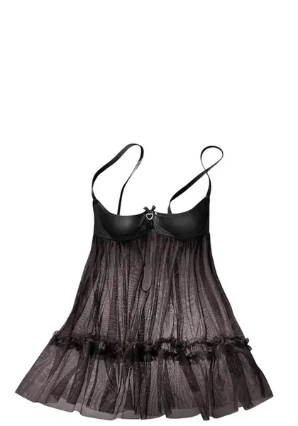 PETITE FLEUR GOLD Negližé  čierna