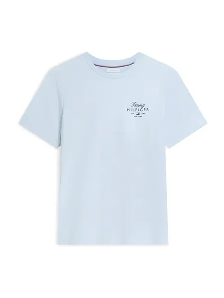 TOMMY HILFIGER Tričko 'Logo'  námornícka modrá / svetlomodrá