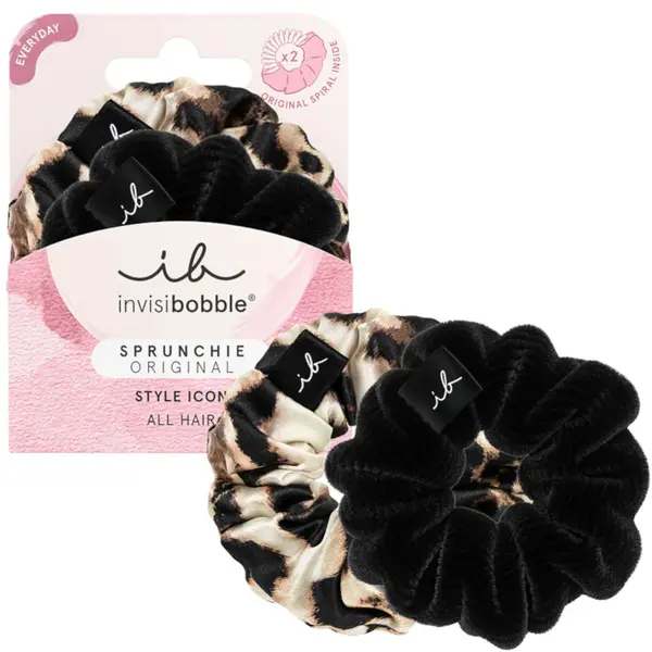 Ozdobné spirálové gumičky Invisibobble Sprunchie Original Style Icon - 2 ks + dárek zdarma