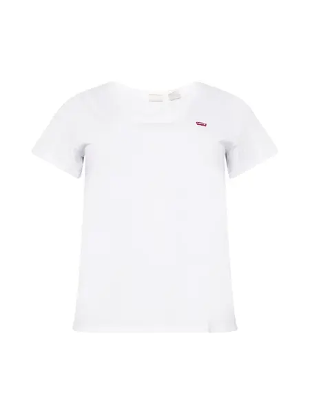 Levi's® Plus Tričko 'The Perfect V-Neck (Plus Size)'  červená / biela