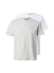 Calvin Klein Jeans Tričko 'Monologo Patch T'  kamenná / biela