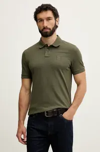 BOSS Orange polo tričko pánske bavlnené s elastanom Passenger