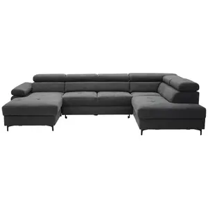 Stylife SEDACÍ SOUPRAVA, textil, barvy grafitu