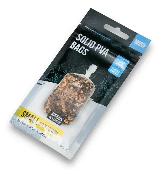 Nash pva vrecká solid pva bags fast melt - small