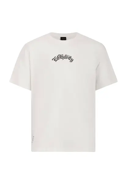 Ed Hardy Tričko 'Death Before Dishonor Eagle'  sivá / červená / čierna / biela