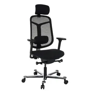 MID.YOU OTOČNÁ ŽIDLE, síťovina, černá