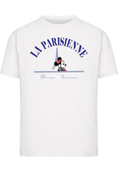 Merchcode Tričko 'Minnie La Parisienne'  modrá / červená / čierna / biela