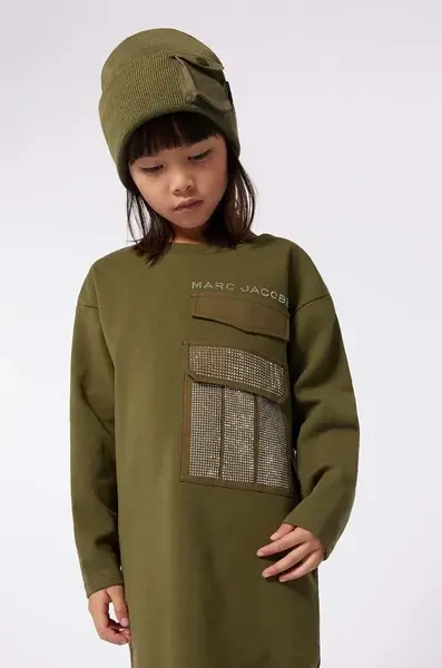 Detská čiapka s prímesou vlny Marc Jacobs
