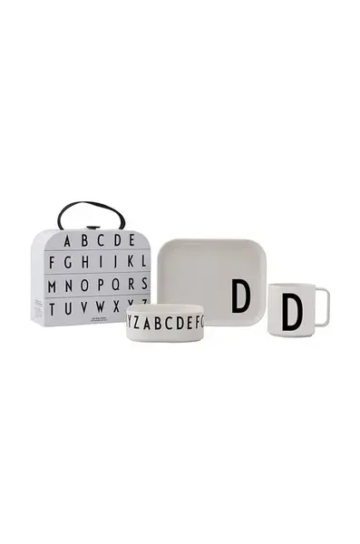 Design Letters  Dětský snídaňový set  Classics in a suitcase D 4-pack
