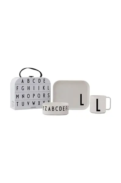 Design Letters  Dětský snídaňový set  Classics in a suitcase L 4-pack