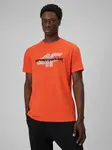 Pánské regular tričko s potiskem 4f oranžová xl