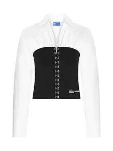 KARL LAGERFELD JEANS Blúzka  čierna / biela