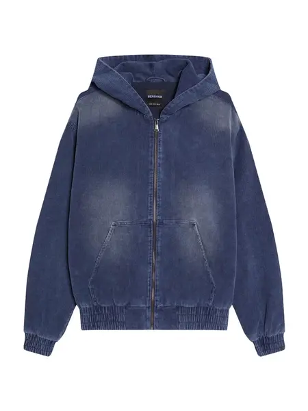 Bershka Prechodná bunda  námornícka modrá
