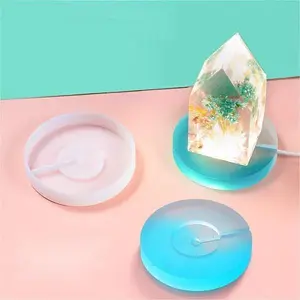 Flat Round LED Art Light Display Base DIY Silicone Molds