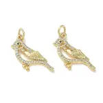 Brass Micro Pave Clear Cubic Zirconia Pendants