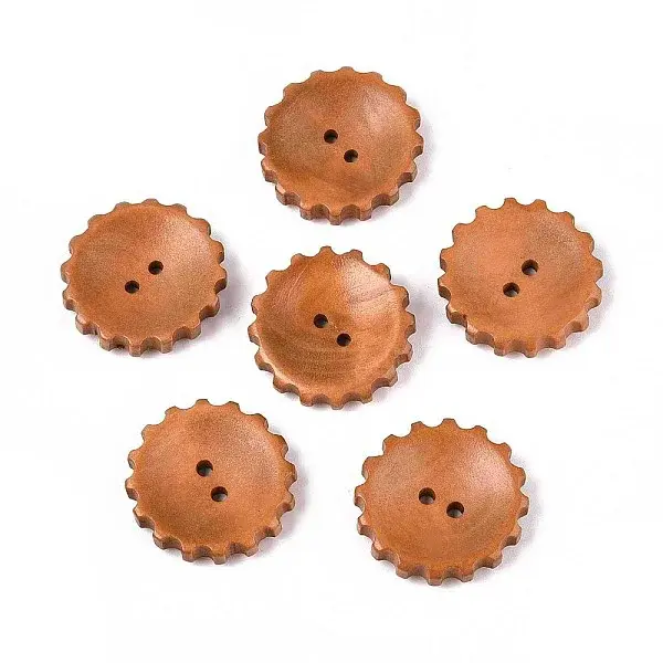 Spray Painted Natural Wood Buttons