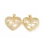 Brass Micro Pave Cubic Zirconia Pendants