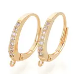Brass Cubic Zirconia Leverback Earring Findings