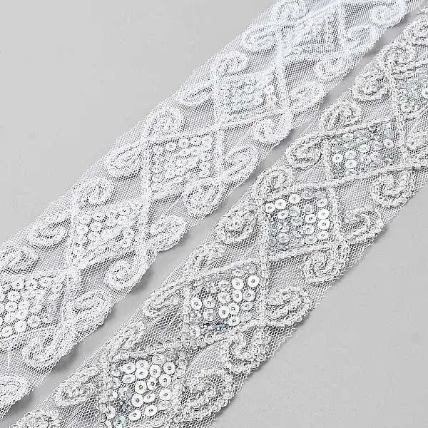 10 Yards Sparkle Polyester Rhombus Lace Trim