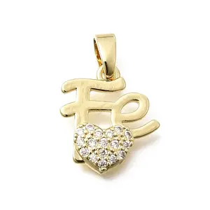 Valentine's Day Brass Clear Cubic Zirconia Pendants