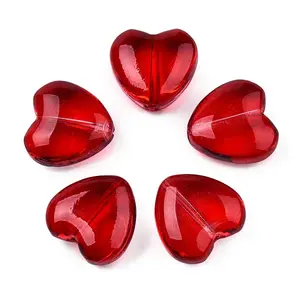 Transparent Spray Painted Glass Beads