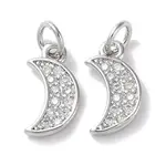 Rack Plating Brass Micro Pave Cubic Zirconia Pendants