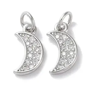Rack Plating Brass Micro Pave Cubic Zirconia Pendants