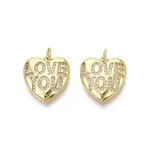 Brass Micro Pave Cubic Zirconia Pendants