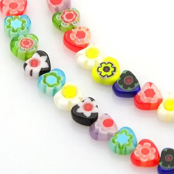 Handmade Millefiori Glass Lampwork Bead Strands