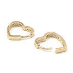 Brass Micro Pave Cubic Zirconia Hoop Earring