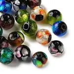Handmade Silver Foil Glass Beads