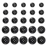25Pcs 5 Styles 4-Hole Resin Buttons