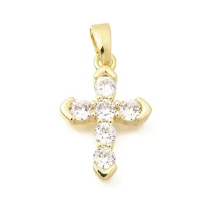 Brass Clear Cubic Zirconia Charms