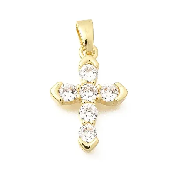 Brass Clear Cubic Zirconia Charms