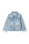 MINOTI Prechodná bunda  modrá denim / žltá / oranžová / ružová