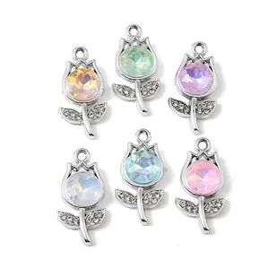 UV Plating Alloy Glass Pendants
