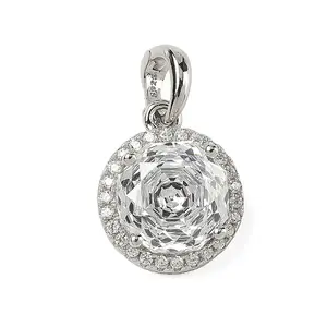 925 Sterling Silver Pave Cubic Zirconia Pendants