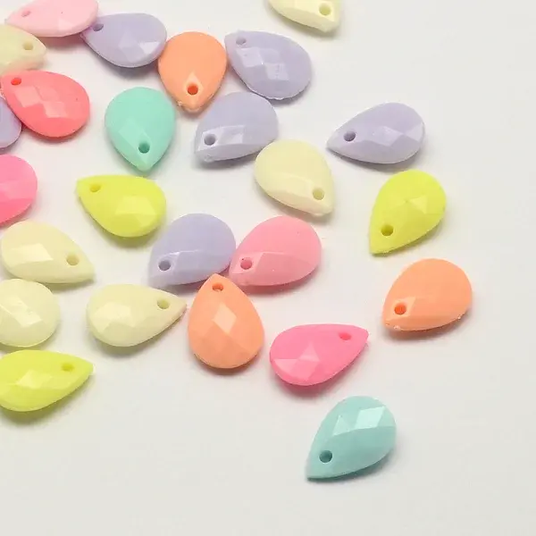 Opaque Acrylic Teardrop Pendants