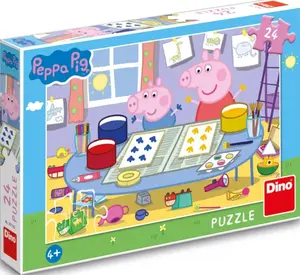 Puzzle Peppa Pig: Výtvarník 24 dílků (poškozená)