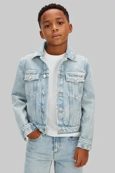 Calvin Klein Jeans krátká bunda dětská džínová
