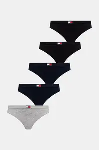Tommy Hilfiger tanga dámské bavlněné s elastanem 5-pack