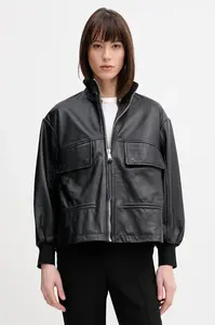 AllSaints Kožená bunda bomber AllSaints FLOR