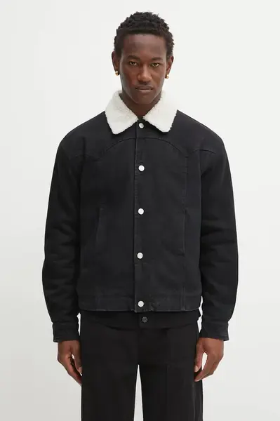 Aries Rifľová bunda Aries Sherpa Denim Car Coat