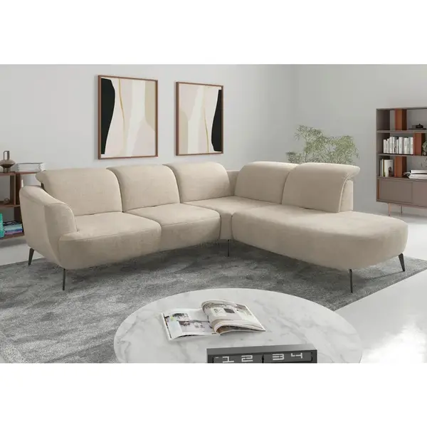 Sit & More ROHOVÁ SEDAČKA, textil, pískové barvy