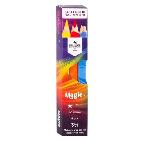 KOH-I-NOOR MAGIC 3408/6 - trojhranné pastelky TR 11 - 6 ks