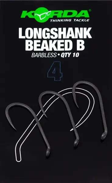 Korda háčky longshank beaked barbless 10 ks - velikost 4