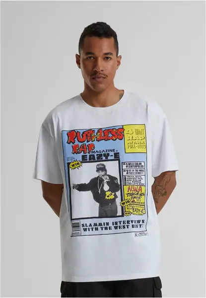 Eazy-E RAP Magazín Oversize Tričko Biele