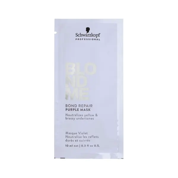 Neutralizační maska pro posílení blond vlasů Schwarzkopf BlondMe Bond Repair Purple Mask - 10 ml (2985262)